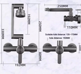 AquaFlex Pro Wandarmatur mit 4 Strahlarten