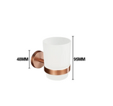 LuxiBath Pro – 6-teiliges Premium-Badaccessoires Set in Gebürstetem Roségold