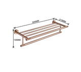 LuxiBath Pro – 6-teiliges Premium-Badaccessoires Set in Gebürstetem Roségold