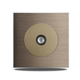 ElektroPro Kombisteckdose Braun – Schuko Wandsteckdose Aluminium | USB Ladeanschluss & LAN Port | Unterputz Design