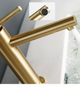 Orvessa GoldLine – Designer Waschtischarmatur | Gebürstetes Gold