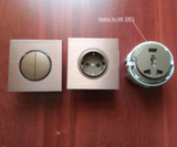 ElektroPro Kombisteckdose Braun – Schuko Wandsteckdose Aluminium | USB Ladeanschluss & LAN Port | Unterputz Design