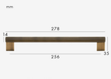 LineaForge Classic – T-Bar Möbelgriff | Massivmessing | Antik-Finish
