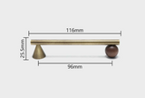 NordLuxe TimberGrip – Premium Möbelgriff & Knopf in Bronze-Messing mit Walnussholz-Akzent