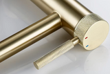 Orvessa GoldLine – Designer Waschtischarmatur | Gebürstetes Gold