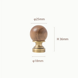 NordLuxe TimberGrip – Premium Möbelgriff & Knopf in Bronze-Messing mit Walnussholz-Akzent