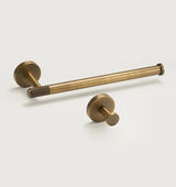 BronzeLine Badezimmer Set Messing – Antik Design Wandaccessoires | Handtuchhalter & Haken | Stilvolle Badorganisation