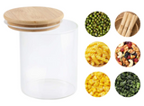 FreshWood Vorratsglas Set – Glasbehälter Küche | Holzdeckel Luftdicht | Elegante Lebensmittelaufbewahrung