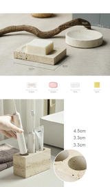 NaturaVero Travertin Badaccessoire-Set