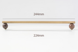 NordLuxe TimberGrip – Premium Möbelgriff & Knopf in Bronze-Messing mit Walnussholz-Akzent