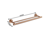 LuxiBath Pro – 6-teiliges Premium-Badaccessoires Set in Gebürstetem Roségold