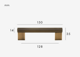 LineaForge Classic – T-Bar Möbelgriff | Massivmessing | Antik-Finish