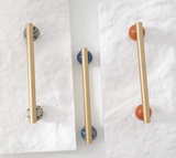 MarbleNordic Elegance Möbelgriffe – Skandinavische Marmor & Messing Knöpfe