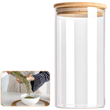 FreshWood Vorratsglas Set – Glasbehälter Küche | Holzdeckel Luftdicht | Elegante Lebensmittelaufbewahrung