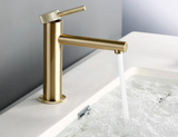 Orvessa GoldLine – Designer Waschtischarmatur | Gebürstetes Gold