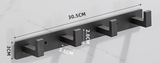 IronMate Edelstahl Wandgarderobe – Multifunktionale Haken