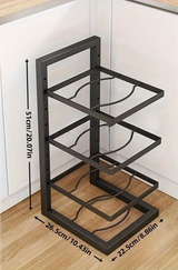 CookMaster Flex – Verstellbarer Topf- und Pfannen-Organizer aus Edelstahl