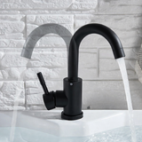 Moderne Waschbeckenarmatur aus Edelstahl mit Mischfunktion in Schwarz oder gebürstetem Finish