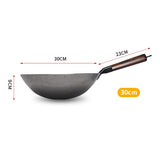 ForgeMaster – Handgeschmiedeter Reineisen-Wok mit Ergonomischem Holzgriff