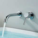 GoldFlex Wandarmatur Waschbecken – Drehbarer Wasserhahn Messing | Gebürstetes Finish | Moderne Mischbatterie