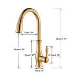 Velmora LuxeFlex 360° Küchenarmatur – Goldener Premium Wasserhahn