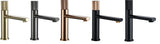 Moderne Waschbeckenarmatur mit geriffeltem Drehknopf und Mischfunktion