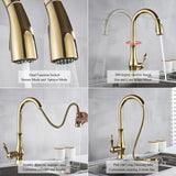 Velmora LuxeFlex 360° Küchenarmatur – Goldener Premium Wasserhahn