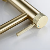 Orvessa GoldLine – Designer Waschtischarmatur | Gebürstetes Gold