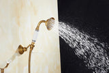 RetroLux Wand-Duscharmatur Set – Messing mit Handbrause & Verlängerter Auslauf | Klassisches Design
