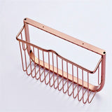 Rosevia EleganceRack 300 – Premium Duschablage in Roségold aus Massivmessing, Wandmontiert