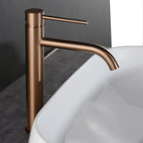 AurumLift Waschtischarmatur Gold – Hoher Wasserhahn Edelstahl | Einhebel Mischer | Modernes Badezimmer Highlight