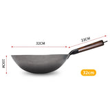 ForgeMaster – Handgeschmiedeter Reineisen-Wok mit Ergonomischem Holzgriff