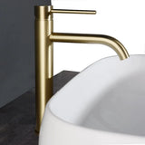AurumLift Waschtischarmatur Gold – Hoher Wasserhahn Edelstahl | Einhebel Mischer | Modernes Badezimmer Highlight