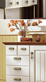 Copperlia ArcElegance Möbelgriff – Halbkreis-Schrankgriff aus Vollmessing im Antik-Copper Finish