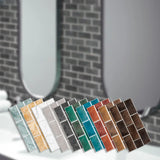 UrbanStone – 6-teiliges Selbstklebendes Vintage Ziegelmuster Wandsticker-Set