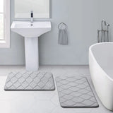 AquaComfort Badteppich Premium – Memory-Schaum Matte | Schnell Trocknend & Rutschhemmend | Stilvolle Raumdekoration