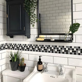 DecoMosaic 3D Mosaik Wandaufkleber – Selbstklebender, wasserdichter Backsplash