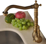 Aurex VintageFlow 360° Küchenarmatur – Antik-Messing Wasserhahn