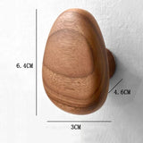 NordicPebble Elegance – Skandinavischer Massivholz Wandhaken ohne Bohren
