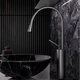 AurumLine Waschtischarmatur – Roségold Wasserhahn Messing | Schwenkbarer Waschbeckenhahn | Moderne Mischbatterie