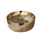 GoldenArt Deluxe – Handbemaltes Rundes Keramik-Waschbecken
