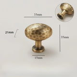 HammerBronze Vintage Möbelgriffe – Handgehämmerte Messinggriffe