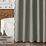 WellenGlanz Luxus-Duschvorhang – Wasserdichter Vorhang mit elegantem Wellensaum