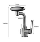 Moderne Waschbeckenarmatur mit Wasserfallfunktion und vier Wasserstrahlmodi