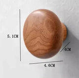 NordicPebble Elegance – Skandinavischer Massivholz Wandhaken ohne Bohren
