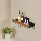 EcoWood Küchen-Wandregal – Holz-Metall Organizer ohne Bohren