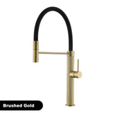 Aurivella FlexFlow 360° Küchenarmatur – Premium Messing mit Pull-Out Brause & Gold-Finish