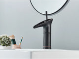 AntikFlow Waschtischarmatur Bronze – Wasserfall Wasserhahn Messing | Einhebel Mischer | Klassisches Badezimmer Highlight