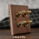VintageWalnut Lux Switch – Massivholz Wandschalter