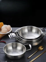 CookSteel Master – Edelstahl Saucen- & Paellapfanne mit Profi-Griff